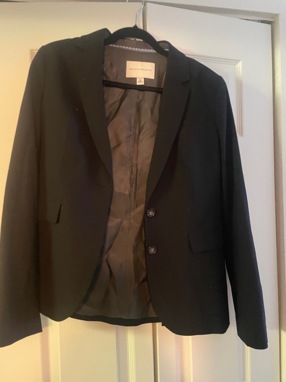 Banana Republic Black Women's Two-Button Tailored Blazer